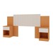 Cabeceira King Extensível Roma 2 Gavetas Cinamomo/Off White - Genialflex