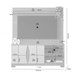 Estante para TV Até 56 Polegadas União Candian 2 Portas Café/Off White - Jcm Móveis