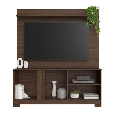 Estante para TV Até 56 Polegadas União Candian 2 Portas Café/Off White - Jcm Móveis