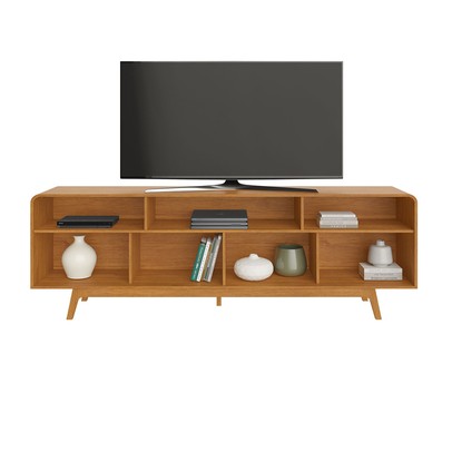 Rack para TV Até 70 Polegadas Cristal Candian 2 Portas Cinamomo/Off White - Jcm Móveis