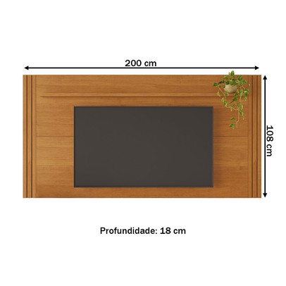 Painel para TV Até 70 Polegadas Trunfo Candian Cinamomo - Jcm Móveis
