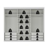 Guarda-Roupa Casal Senna 3 Portas 6 Gavetas Branco - Maxel