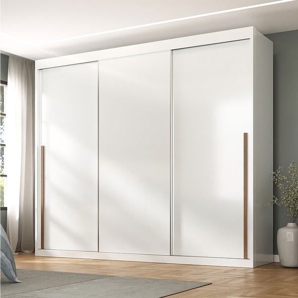 Guarda-Roupa Casal Senna 3 Portas 6 Gavetas Branco - Maxel
