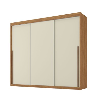 Guarda-Roupa Casal Senna 3 Portas 6 Gavetas Cinamomo/Off White - Maxel