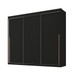 Guarda-Roupa Casal Senna 3 Portas 6 Gavetas Preto - Maxel