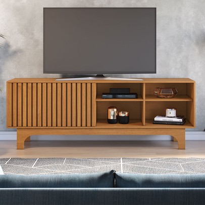 Rack para TV Até 70 Polegadas Sereno Candian 1 Porta Cinamomo - Jcm Móveis