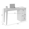 Mesa Escrivaninha Helo Candian 1 Porta 1 Gaveta Cinamomo/Off White - Jcm Móveis