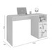 Mesa Escrivaninha  Alice Candian 2 Gavetas Cinamomo/Off White - Jcm Móveis