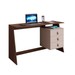 Mesa Escrivaninha Gaby Candian 3 Gavetas Café/Off White - Jcm Móveis