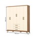 Guarda-Roupa Casal Caju 6 Portas 3 Gavetas Nature/Off White - Henn
