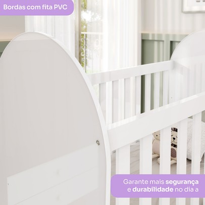 Berço Magia 3 em 1 Branco/Jequitibá Hp - Henn