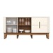 Balcão Buffet Rael 2 Portas 2 Gavetas com Vidro Off White/Nature - Henn