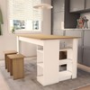 Mesa de Jantar 4 Lugares Harmonia Nogal/Branco - Panorama Móveis