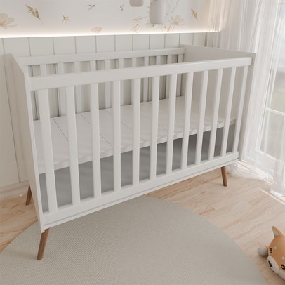 Berço Mini Cama Delicadeza Branco Acetinado - Panorama Móveis