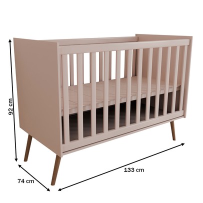 Berço Mini Cama Delicadeza Rosa - Panorama Móveis
