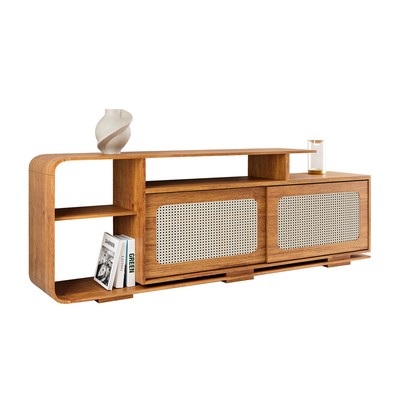 Rack para TV Até 75 Polegadas Dubai 2 Portas Mel - Viero Móveis