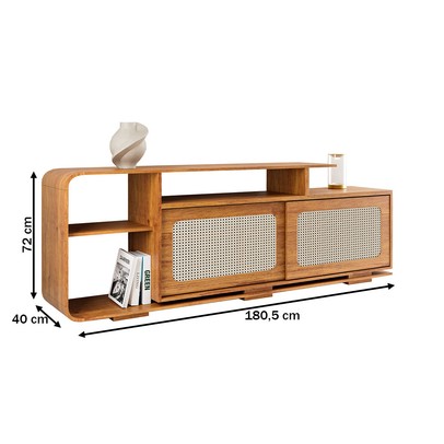 Rack para TV Até 75 Polegadas Dubai 2 Portas Mel - Viero Móveis
