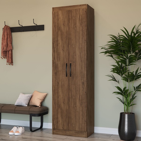 Armário Multiuso Ibiza 2 Portas 4 Prateleiras 4099 Castanho - Doripel Móveis