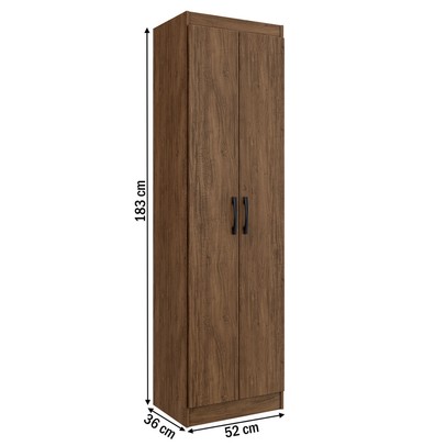 Armário Multiuso Ibiza 2 Portas 4 Prateleiras 4099 Castanho - Doripel Móveis