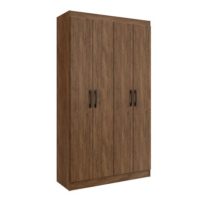 Armário Multiuso Dueto 4 Portas 8 Prateleiras Castanho - Doripel Móveis