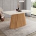 Mesa de Madeira Olívia 160 Cm com Vidro Nature/Off White - Henn