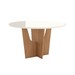 Mesa de Madeira Vértice 140 Cm com Vidro Nature/Off White - Henn