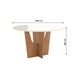 Mesa de Madeira Vértice 140 Cm com Vidro Nature/Off White - Henn