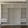 Guarda-Roupa Casal Nirvana Plus 8 Portas 4 gavetas com Espelho Branco/Cinamomo - Panorama Móveis