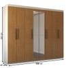 Guarda-Roupa Casal Nirvana Plus 8 Portas 4 gavetas com Espelho Branco/Cinamomo - Panorama Móveis