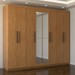 Guarda-Roupa Casal Nirvana Plus 8 Portas 4 gavetas com Espelho Cinamomo - Panorama Móveis
