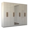 Guarda-Roupa Casal Nirvana Plus 8 Portas 4 gavetas com Espelho Branco - Panorama Móveis