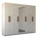 Guarda-Roupa Casal Nirvana Plus 8 Portas 4 gavetas com Espelho Branco - Panorama Móveis