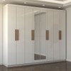 Guarda-Roupa Casal Nirvana Plus 8 Portas 4 gavetas com Espelho Branco - Panorama Móveis