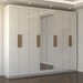 Guarda-Roupa Casal Nirvana Plus 8 Portas 4 gavetas com Espelho Branco - Panorama Móveis