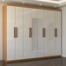 Guarda-Roupa Casal Nirvana 8 Portas 4 gavetas com Espelho Cinamomo/Branco - Panorama Móveis