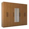 Guarda-Roupa Casal Nirvana 8 Portas 4 gavetas com Espelho Cinamomo - Panorama Móveis