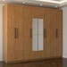 Guarda-Roupa Casal Nirvana 8 Portas 4 gavetas com Espelho Cinamomo - Panorama Móveis