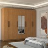 Guarda-Roupa Casal Nirvana 8 Portas 4 gavetas com Espelho Cinamomo - Panorama Móveis
