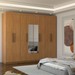 Guarda-Roupa Casal Nirvana 8 Portas 4 gavetas com Espelho Cinamomo - Panorama Móveis