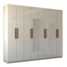Guarda-Roupa Casal Nirvana 8 Portas 4 gavetas com Espelho Branco - Panorama Móveis