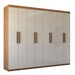 Guarda-Roupa Casal Nirvana 8 Portas 4 gavetas Cinamomo/Branco - Panorama Móveis
