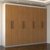 Guarda-Roupa Casal Nirvana 8 Portas 4 gavetas Branco/Cinamomo - Panorama Móveis