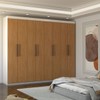 Guarda-Roupa Casal Nirvana 8 Portas 4 gavetas Branco/Cinamomo - Panorama Móveis