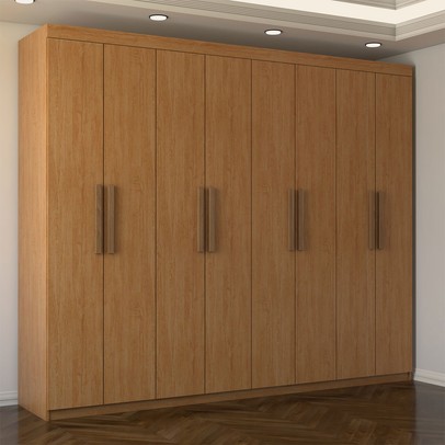 Guarda-Roupa Casal Nirvana 8 Portas 4 gavetas Cinamomo - Panorama Móveis