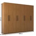 Guarda-Roupa Casal Nirvana 8 Portas 4 gavetas Cinamomo - Panorama Móveis
