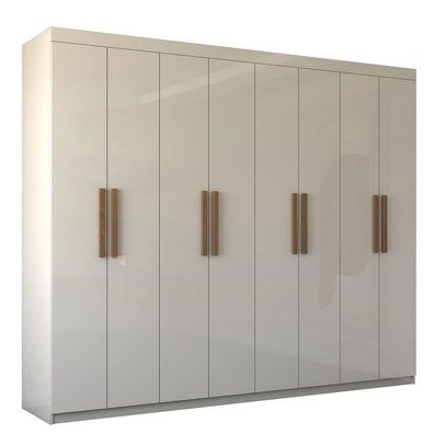 Guarda-Roupa Casal Nirvana 8 Portas 4 gavetas Branco - Panorama Móveis