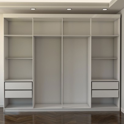 Guarda-Roupa Casal Nirvana 8 Portas 4 gavetas Branco - Panorama Móveis