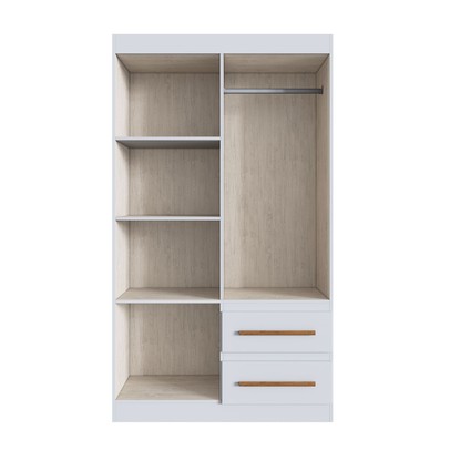 Guarda-Roupa Solteiro Palermo 4 Portas 2 Gavetas 100% Mdf Branco - Doripel Móveis