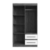 Guarda-Roupa Solteiro Palermo 4 Portas 2 Gavetas 100% Mdf Off White/Nogueira - Doripel Móveis