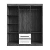 Guarda-Roupa Solteiro Napoli 6 Portas 2 Gavetas 100% Mdf Off White/Nogueira - Doripel Móveis